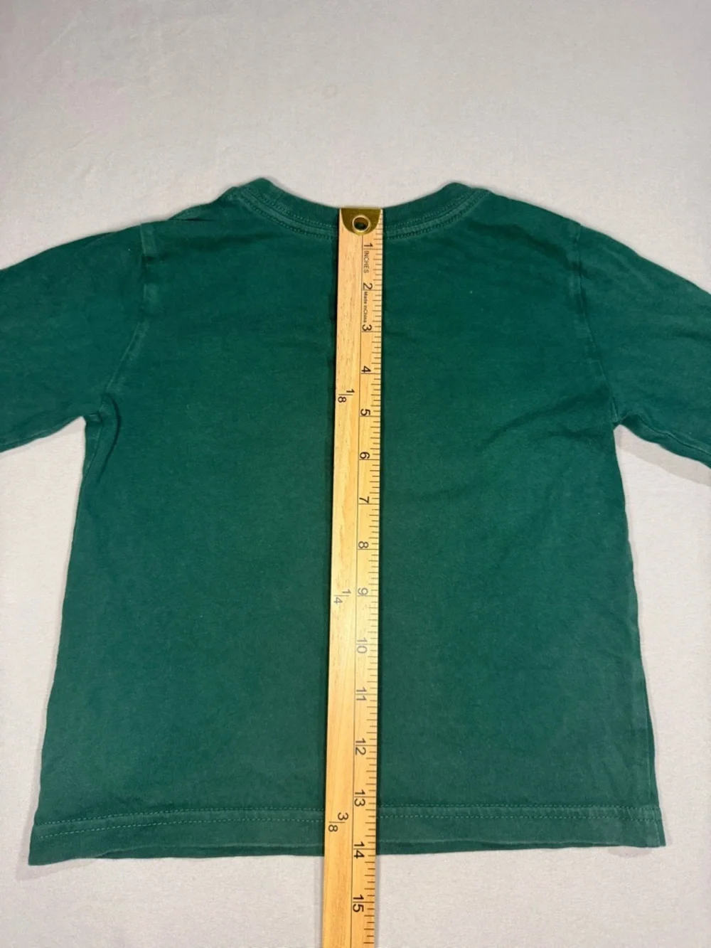 Polo Ralph Lauren 3T Unisex Kids Big Bear Long Sleeve Cotton Green Shirt Preppy
